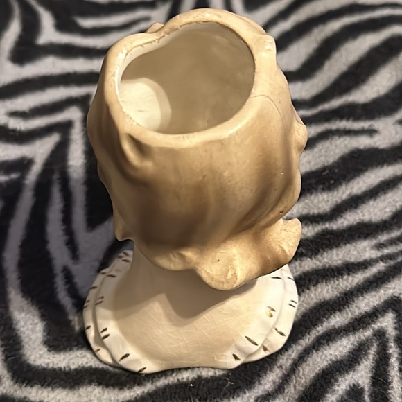 NAPCO Mid Century 1950's Lady Head Vase 3 1/2" Tall CF6060 National Potteries - Picture 3 of 6